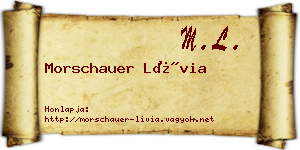 Morschauer Lívia névjegykártya
